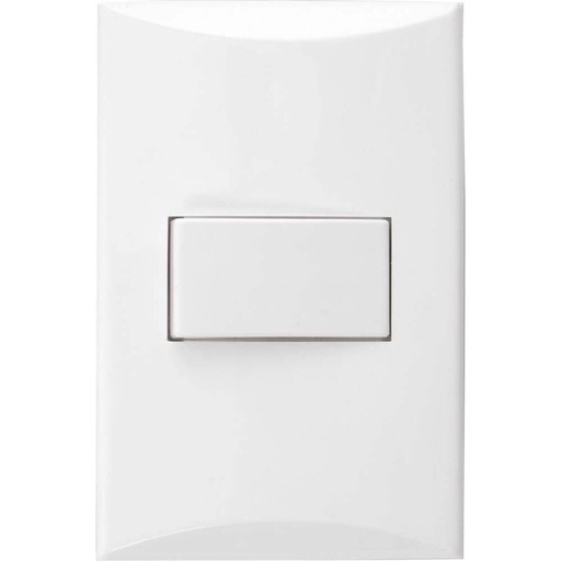 [1000-W] SWITCH SENCILLO 15A 125V BLANCO PLATA EAGLE