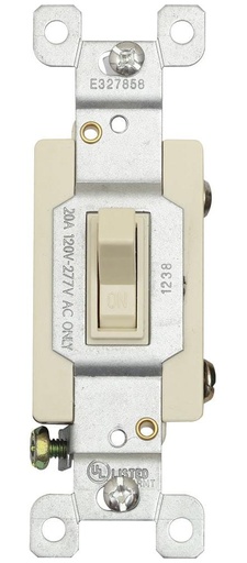 [1238V] SWITCH SENCILLO 20A 120-270V MARFIL EAGLE
