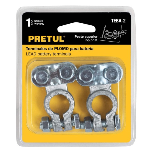 [23041] TERMINAL PLOMO P/BATERIA SUPERIOR 2 PZS PRETUL