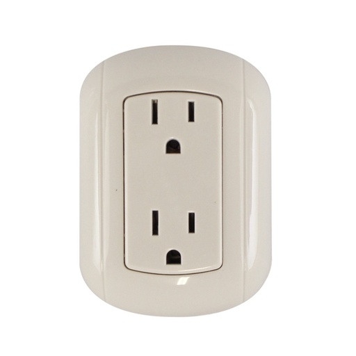 [3043] TOMACORRIENTE DOBLE DE SOBRE PONER POLARIZADA (DECOR)