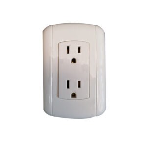 [3070] TOMACORRIENTE DOBLE POLARIZADO CORRIDO P/CAJA