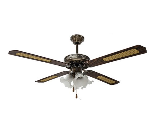 [VEN0002] VENTILADOR DECORATIVO 52 BRONCE CON LAMPARA LEXLITE