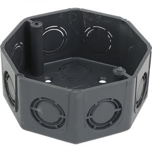 [2114] CAJA OCTAGONAL PLASTICA GRIS AMANCO