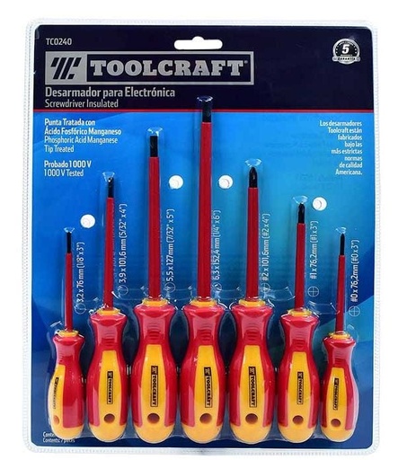 [TC0240] JUEGO DE DESARMADOR DIELECTRTRICO TOOLCRAFT