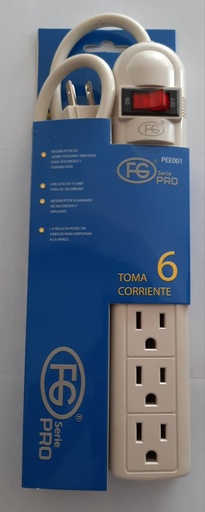 [PEE001] REGLETA DE 6 TOMA PRO FG LIGHTING