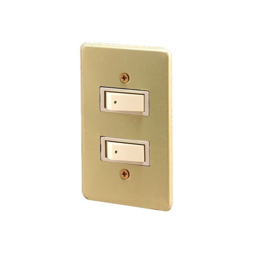 [FU1444] PLACA DE 2 APAGADOR SENCILLO FULGORE