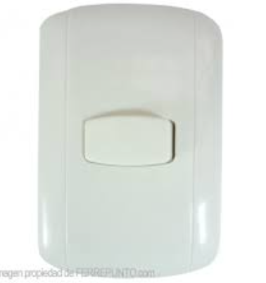 [CAEB001] APAGADOR SENCILLO P/CAJA FG LIGHTING BLANCO
