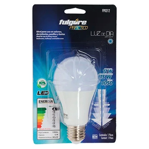 [FP0212] FOCO LED 12W LUZ DIA BASE E27 FULGORE