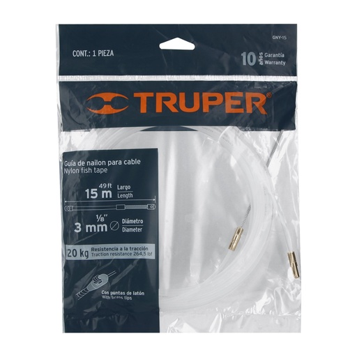[17756] GUIA DE NYLON DE 15M PARA CABLE, TRUPER